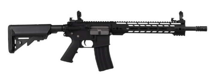 Denne riffel har et quick change fjeder system, det vil sige at man kan skifte fjederen (Hvilket styrer, hvor hårdt den skyder) På bare 5 min