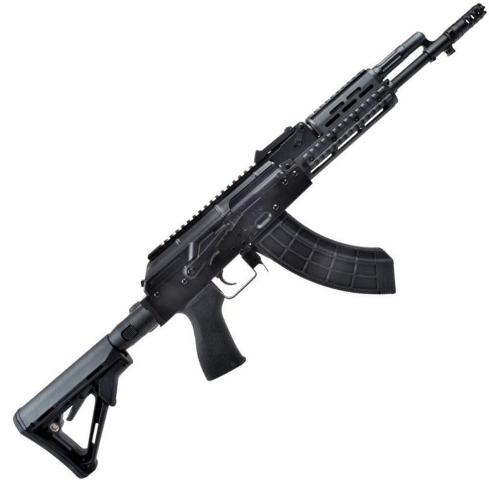 Airsoft riflen er lavet i fuld metal, med en foldbar kolbe, hvilket er perfekt til transport