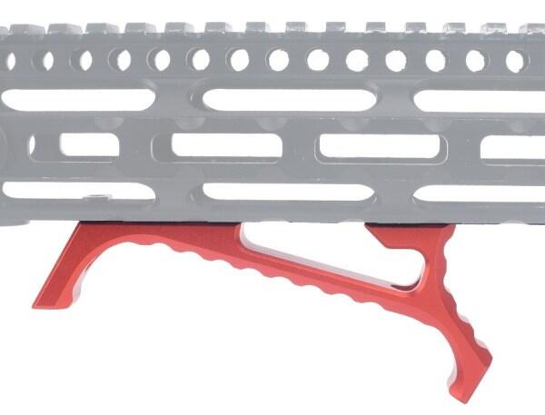 Sådan ser det vinklede greb ud monteret på et rail system