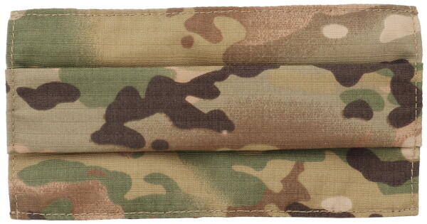 Den multicam yderside af mundbindet er modstands dygtig over for ridser