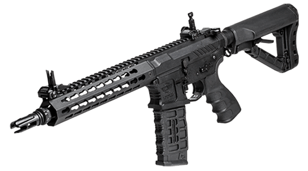 Airsoft geværet er perfekt til CQB og mellem størrelse baner
