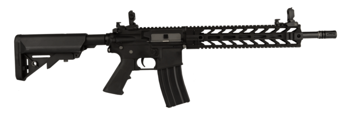 Denne riffel er konstrueret i fuld metal, og har en udgangs hastighed på 1,2 joule