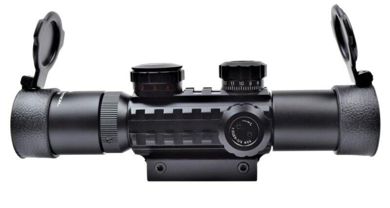 Kikkertsigtet har standard picatinny rails på siderne