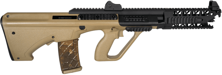 Riflen er konstrueret i både ABS plast samt metal