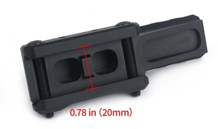 Toppen af rail systemet har 8 slots