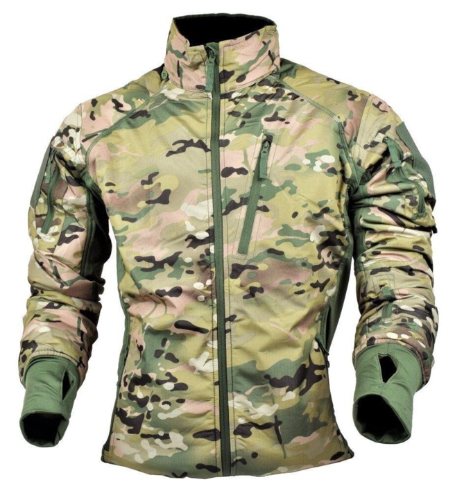 Denne kamp jakke er både vandtæt og vindtæt