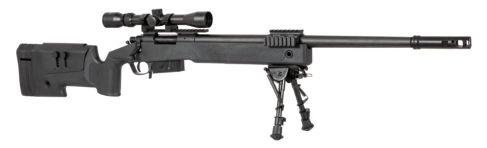 Sniperen kommer inkluderet med et 3-9x40 sigte, samt bipod