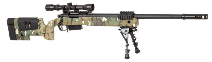 Sniper riflen tager VSR-10 dele, hvilket gør den let at opgradere