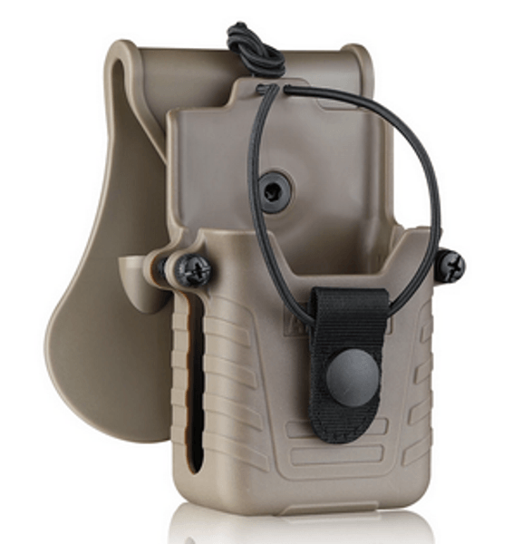 Dette er en polymer holder til Baofeng UV5R, UV-82 og Motorola TLKR T82