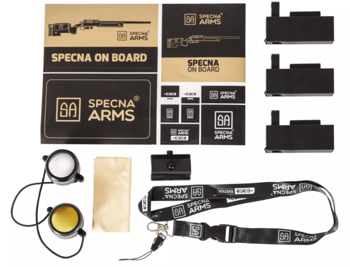 Riflen kommer ud af boksen med 3 magasiner, som gør den klar til banebrug