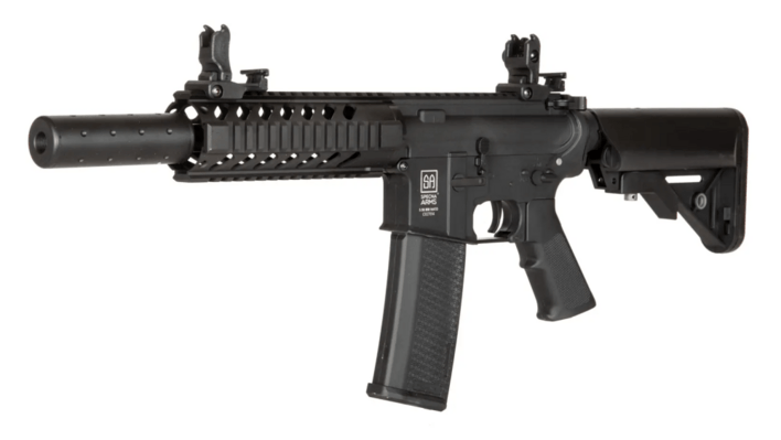 Internt har riflen quick change fjeder, hvilket gør det let at ændre udgangs hastigheden