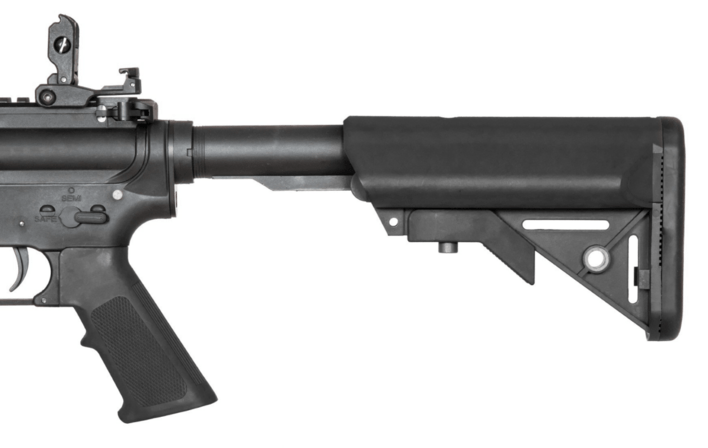 Kolben kan justeres i længde, alt efter hvor lange arme man har