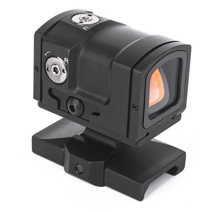 Selve sigtet kan benyttes som et rmr sigte samt som et normalt sigte til SMG/riffel