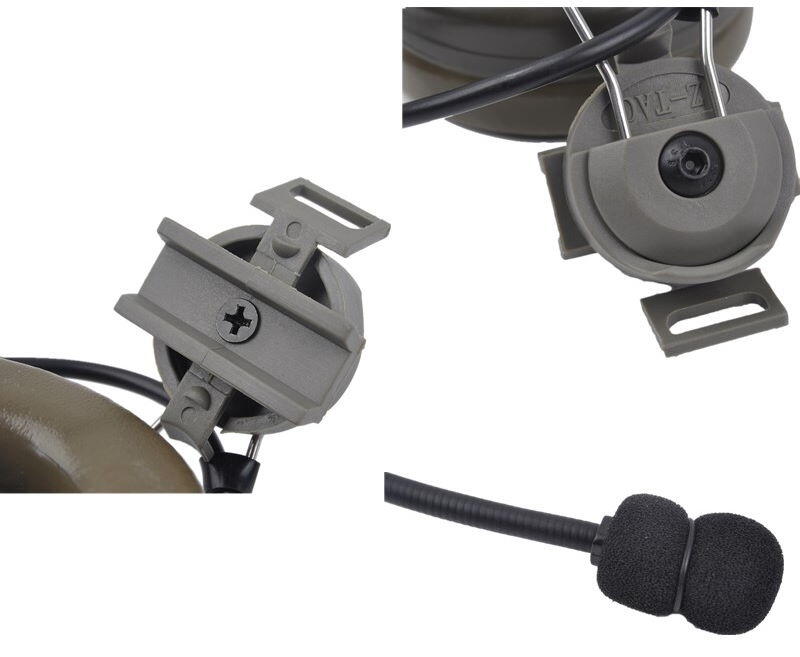 Dette headset kommer med hjelm montage