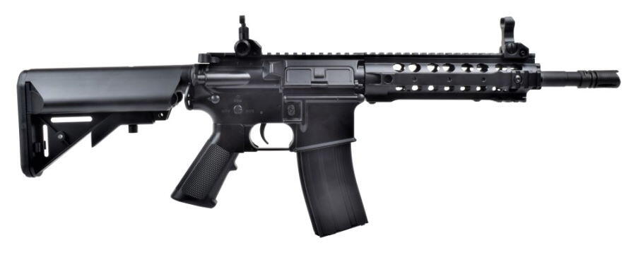 Riflen kommer inkluderet med en lader uden autostop, samt batteri