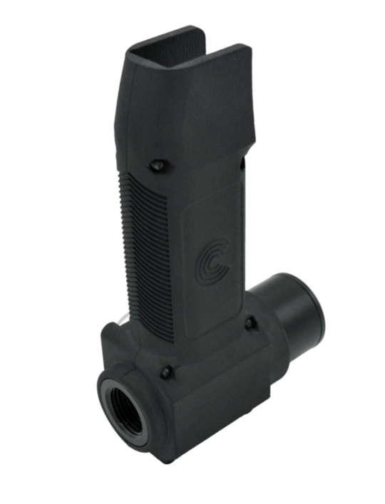 Her finder man et greb i stærk 3d print, hvilket holder vægten nede