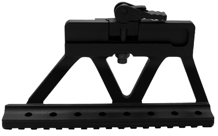 Selve skinnen monteres på siden af ens ak (såfremt den har en skinne til montage)