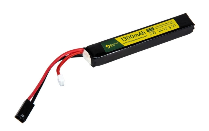 Dette er et højvolts 11.1 batteri, som passer i de fleste stock tubes på M4 rifler