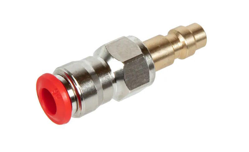 Denne adapter tilkobles til en 6mm slange, og gør det muligt at tilkoble en US hpa rig