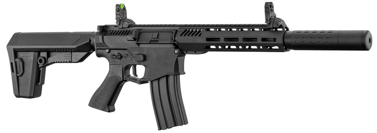 Dette luftgevær er drevet af et 11.1 volts lipo batteri (ikke inkluderet)