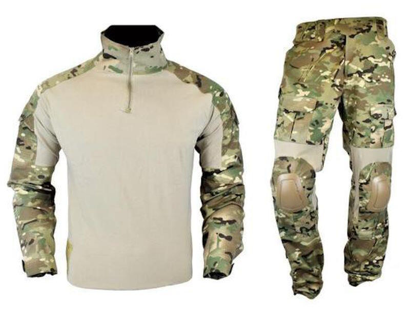 Dette sæt inkludere kampskjorte og bukser, samt knæ/albue puder