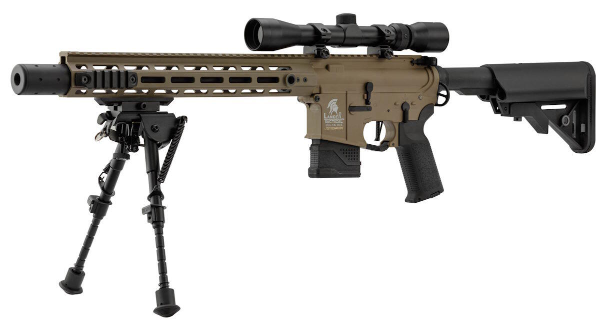 Eksternt er riflen lavet i Nylon fiber