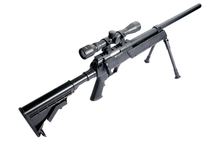 Riflen er lavet i let materiale og vejer kun omkring 2000g