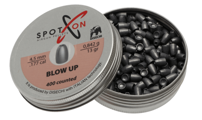 Disse hagl flader kraftig ud ved træfning med materiale