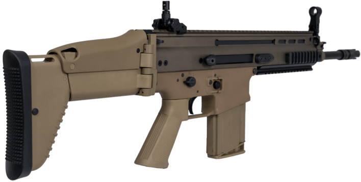 Riflen kommer i en flot multi farvet tan