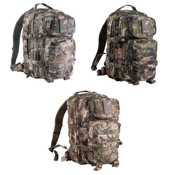 Her finder man mange forskellige farver af US Assualt Packs