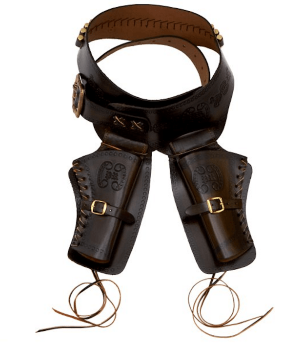 Bælte til 2x revolver + ekstra patroner