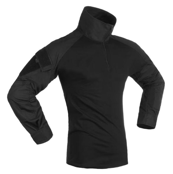 Denne combat shirt kommer med stretch materiale foran, som også er svedtransporterende