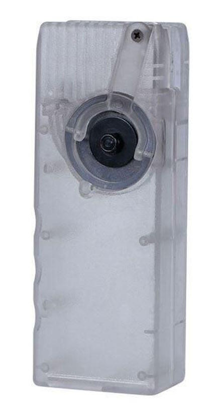 Denne speedloader er gennemsigtig, hvilket gør det let at se hvor mange kugler man har tilbage