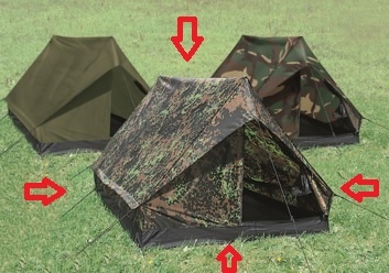 2 mand militær telt, Flektern