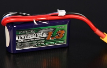11.1v, 1300mah 3S 25-50C Lipo