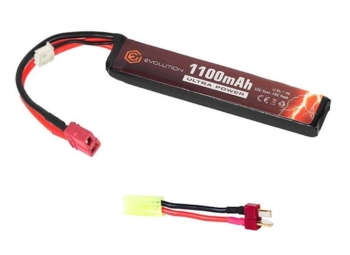 Evolution Li-Po Ultra Power 7.4v 1100mAh 20C - 40C (Deans inkl adapter)